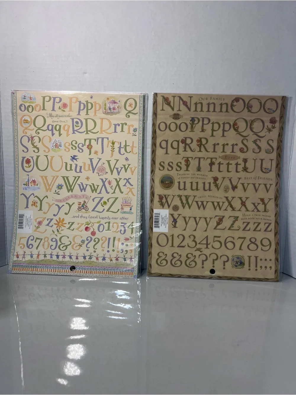 Brenda Walton K&Company Die Cut Alphabet Stickers Lot 6 Vintage Scrapbook Floral